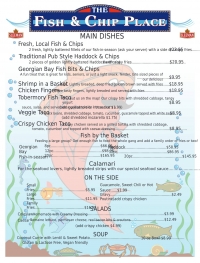 Fish & Chips Menu